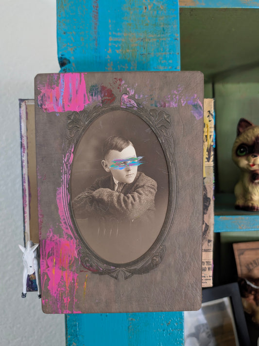 Boy, Oval Frame, Zebra