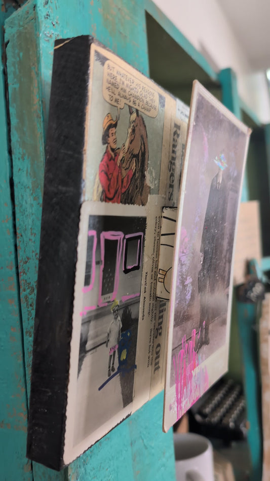 Vintage Photos & Paper with sneaky horse